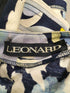 レオナール LEONARD コットン 花柄 モックネック ショートスリーブ カットソー レディース import:M