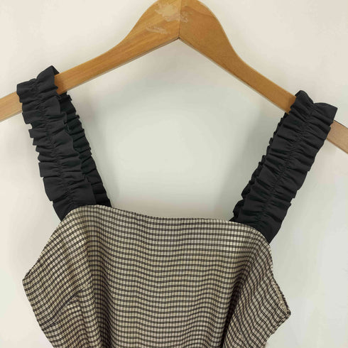プロポーションバイボディードレッシング PROPORTION BODY DRESSING ショルダーフリルシアーチェックワンピース レディース PS