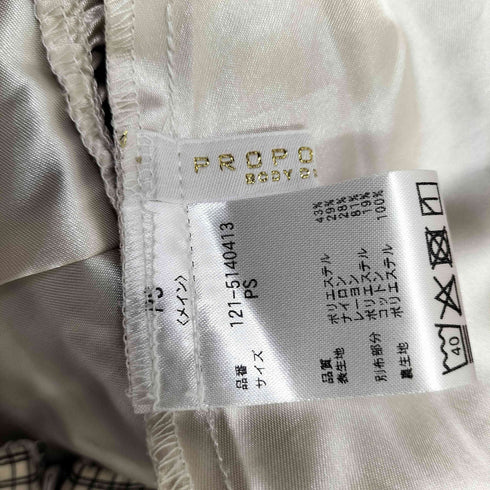プロポーションバイボディードレッシング PROPORTION BODY DRESSING ショルダーフリルシアーチェックワンピース レディース PS