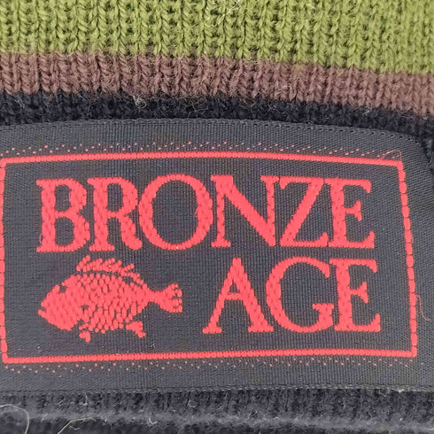 BRONZE AGE 90-00S カモ柄 ロゴ パッチ ビーニー メンズ