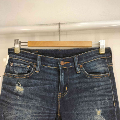 デニムアンドサプライラルフローレン DENIM&SUPPLY RALPH LAUREN 裏地迷彩 ダメージ スキニーデニムパンツ レディース 27/30