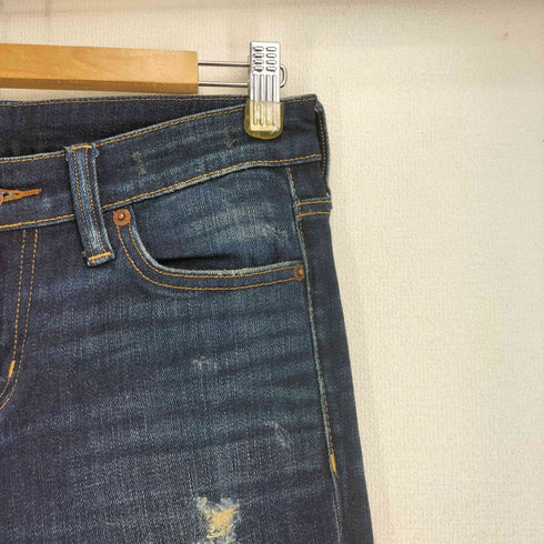デニムアンドサプライラルフローレン DENIM&SUPPLY RALPH LAUREN 裏地迷彩 ダメージ スキニーデニムパンツ レディース 27/30