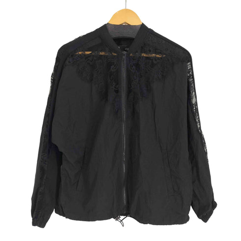 ザラ ZARA レース ナイロンブルゾンジャケット レディース import:M