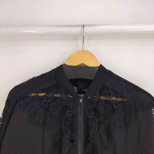 ザラ ZARA レース ナイロンブルゾンジャケット レディース import:M