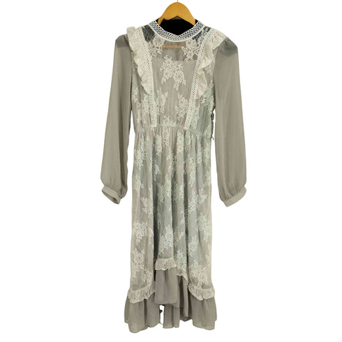 アクシーズファム axes femme レース切替 シアーワンピース レディース import:M