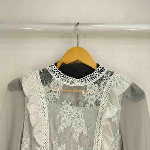 アクシーズファム axes femme レース切替 シアーワンピース レディース import:M
