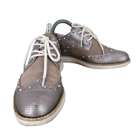 コールハーン COLE HAAN スタッズ ウィングチップスニーカー レディース US:5