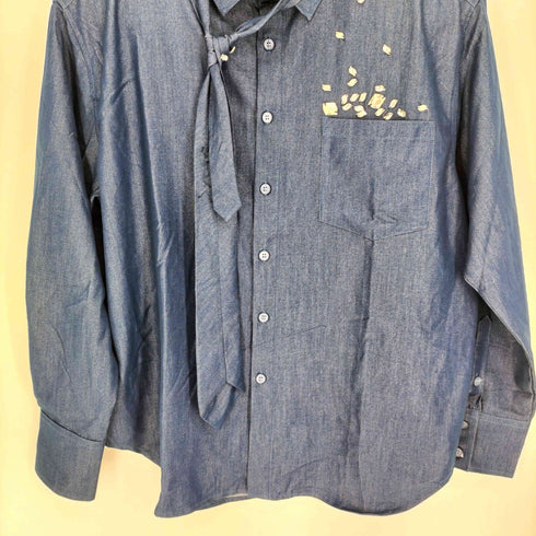DDNPHH ネクタイ 石付き L/S シャンブレーシャツ メンズ import:M