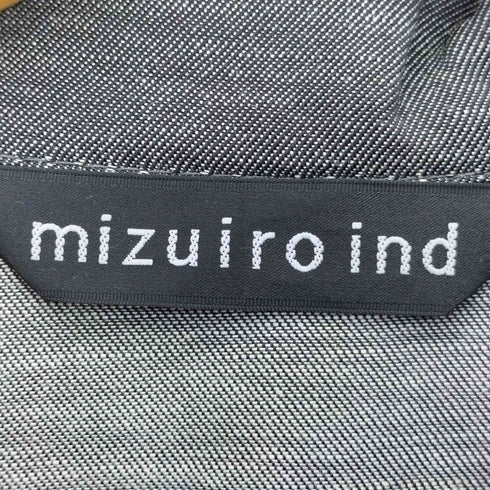 ミズイロインド mizuiro ind ハーフボタン プリーツ シャツ マキシワンピース レディース