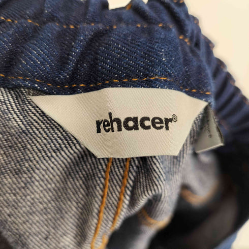 レアセル rehacer Kojima Denim Made in Okayama Japan 岡山デニム 濃紺 インディゴ ワイドテーパード デニムパンツ メンズ JPN:L