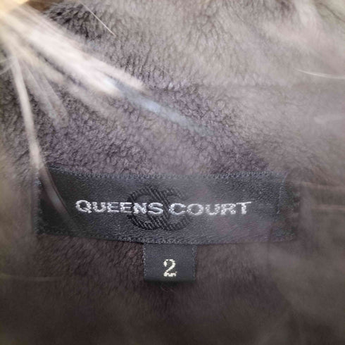 クイーンズコート QUEENS COURT ラクーンファー ナイロン モッズコート レディース JPN:2