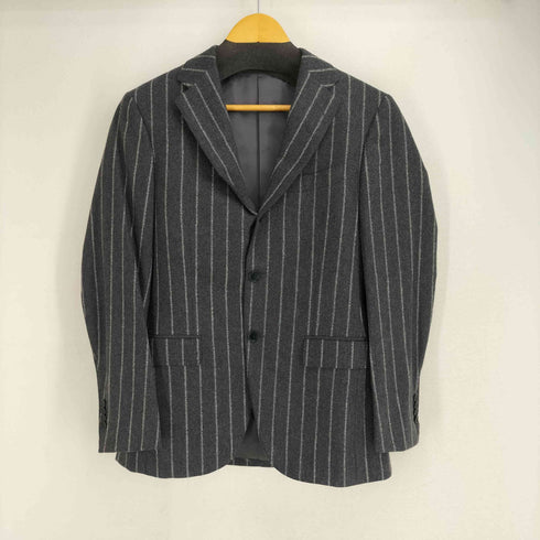 ビームスエフ BEAMS F ウールカシミヤ ストライプ 3Bテーラードジャケット スーツセットアップ メンズ 90