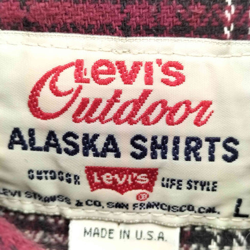 リーバイス Levis 90S USA製 ALASKA SHIRTS チェック ヘビー フランネル シャツ メンズ import:L