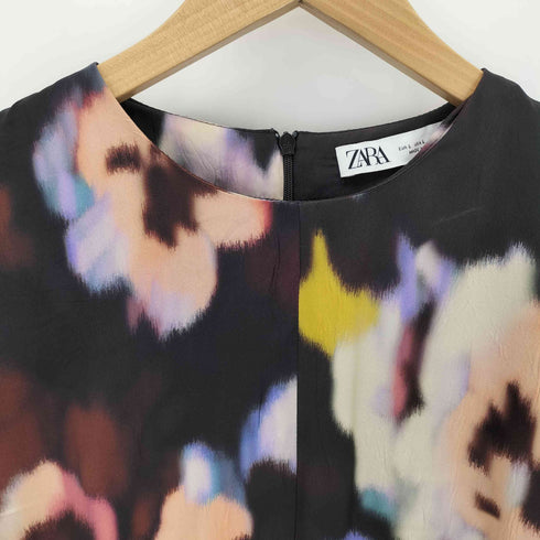 ザラ ZARA ZWコレクション 総柄 ロングワンピース レディース import:L