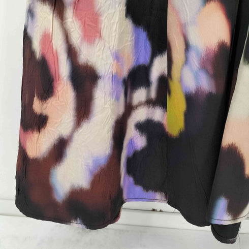 ザラ ZARA ZWコレクション 総柄 ロングワンピース レディース import:L