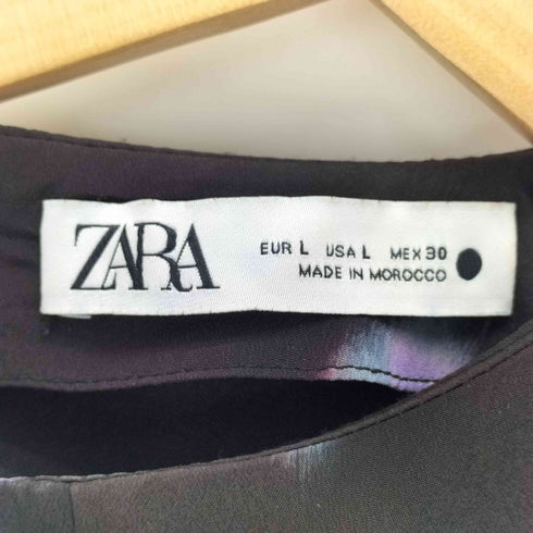 ザラ ZARA ZWコレクション 総柄 ロングワンピース レディース import:L