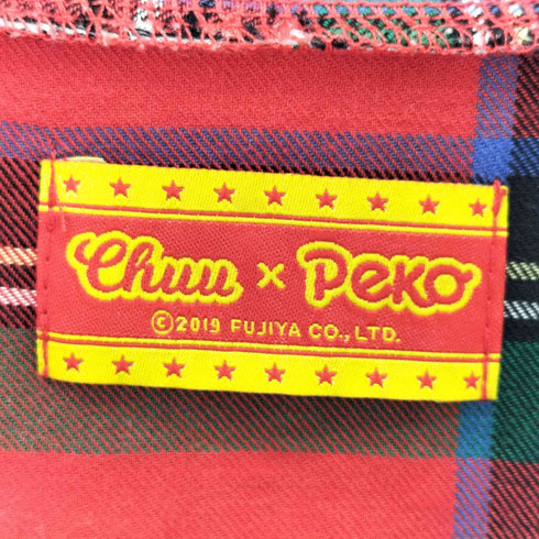 CHUU キャラクター刺繍タータンチェックシャツ Y2K レディース FREE