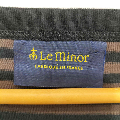 ルミノア Le minor ボーダー ノースリーブ カットソー レディース