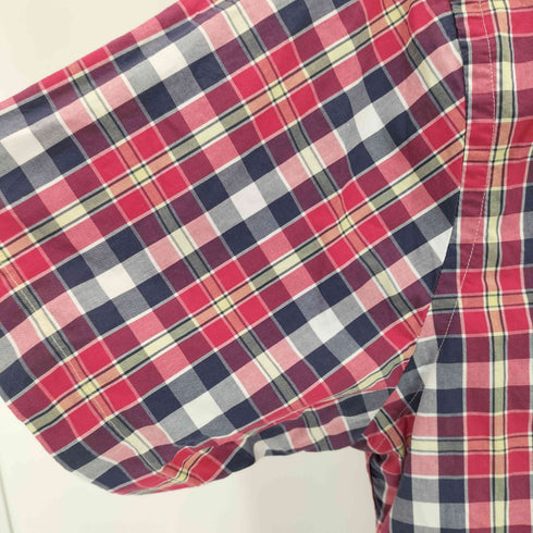 ブルックスブラザーズ BROOKS BROTHERS コットンポプリン チェック ショートスリーブ フランデーシャツ メンズ import:M