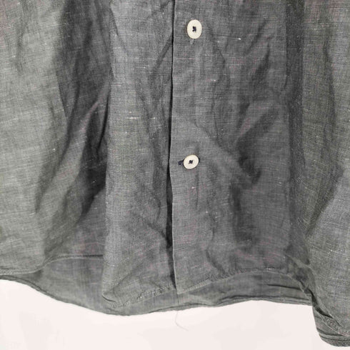 バーバリーブラックレーベル BURBERRY BLACK LABEL リネン混 シャンブレー 長袖シャツ メンズ 3