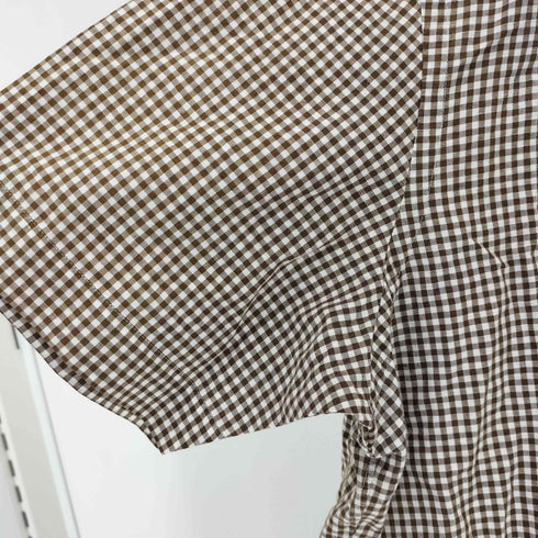 ビームス BEAMS コットンリネン ギンガムチェックシャツ メンズ L