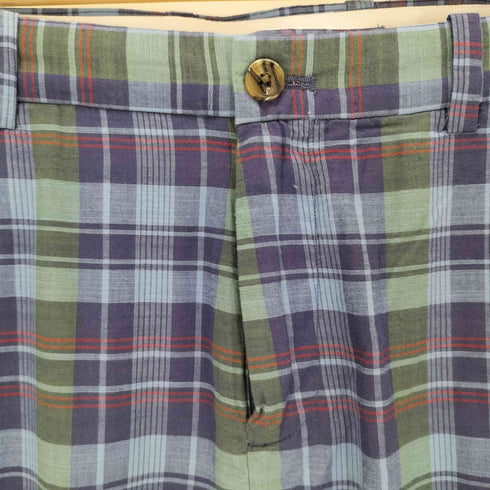 ブルックスブラザーズ BROOKS BROTHERS コットン マドラス プレーンフロントパンツ メンズ W34 L34