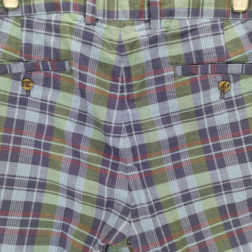 ブルックスブラザーズ BROOKS BROTHERS コットン マドラス プレーンフロントパンツ メンズ W34 L34