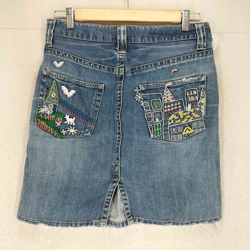 アズノゥアズドゥバズ as know as de base 刺繍 デニムスカート レディース