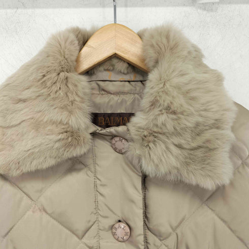 バルマン BALMAIN レッキスファー ダウンコート レディース JPN:L