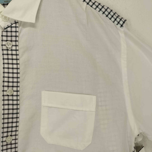 アレッサンドロジェラルデスキー ALESSANDRO GHERARDESCHI MADE IN ITALY チェック切替レギュラーシャツ メンズ