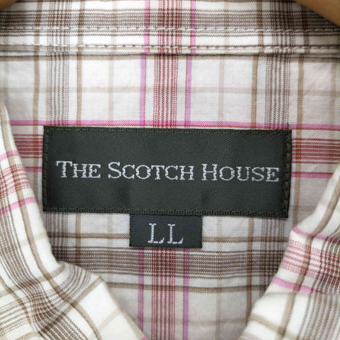 ザスコッチハウス The Scotch House チェック柄 S/Sボタンダウンシャツ メンズ LL