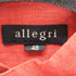 アレグリ allegri S/S リネン バンドカラーシャツ メンズ JPN:48