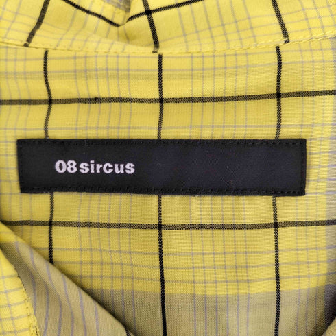 ゼロエイトサーカス 08sircus Cupra check open collar shirt メンズ JPN:5