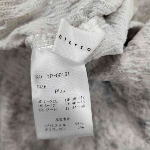 patterntorso ハイネックギャザートップス Y2K レディース Plus
