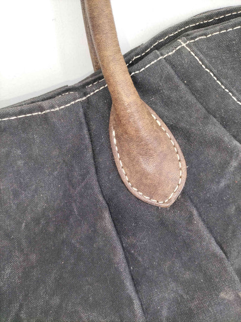 帆布工房 牛や キャンバスハンドバッグ メンズ