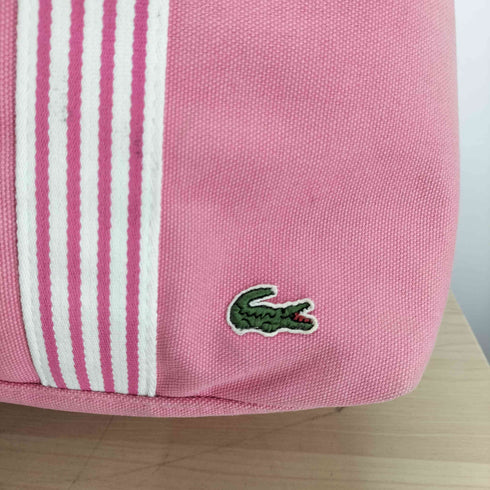 ラコステ LACOSTE ストライプキャンバストートバッグ レディース