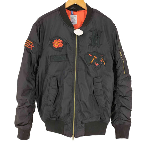 エイチアンドエム H&M TO CHAOS トゥ カオス ワッペン MA-1 フライトジャケット レディース S