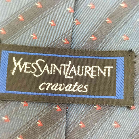 イヴサンローラン Yves Saint Laurent 総柄 シルクネクタイ メンズ