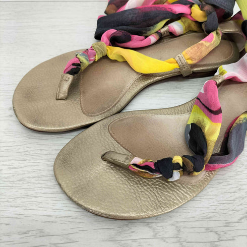 アグ UGG スカーフリボン トングサンダル レディース US:6