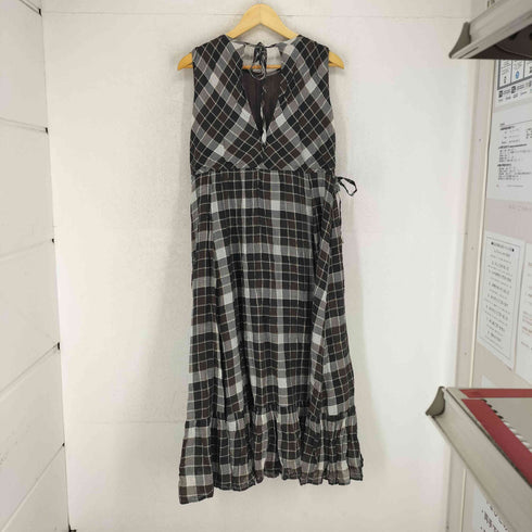 ヌキテパ NE QUITTEZ PAS チェックバックリボンドレス レディース