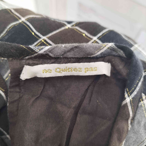ヌキテパ NE QUITTEZ PAS チェックバックリボンドレス レディース