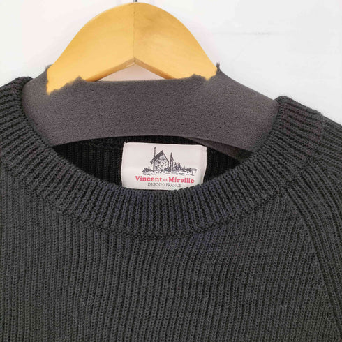 ヴァンソンエミレイユ Vincent et Mireille AZE CREW NECK SWEATER 畦 クルーネック セーター メンズ JPN:42