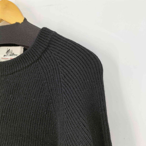 ヴァンソンエミレイユ Vincent et Mireille AZE CREW NECK SWEATER 畦 クルーネック セーター メンズ JPN:42