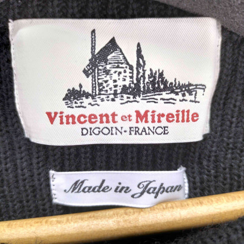 ヴァンソンエミレイユ Vincent et Mireille AZE CREW NECK SWEATER 畦 クルーネック セーター メンズ JPN:42