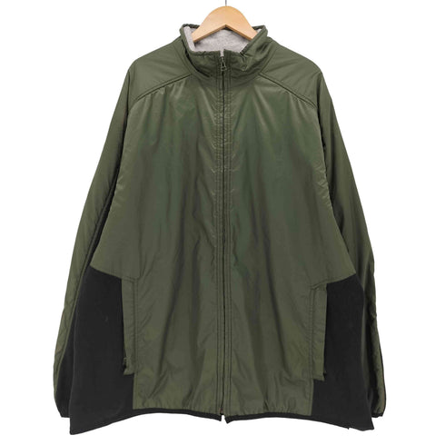 ナイキ NIKE 90s 赤黒タグ フリース切り替え バイカラー ジップアップ ジャケット メンズ import:XL