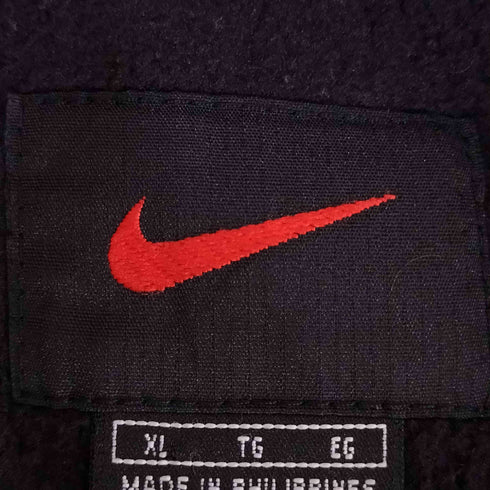 ナイキ NIKE 90s 赤黒タグ フリース切り替え バイカラー ジップアップ ジャケット メンズ import:XL