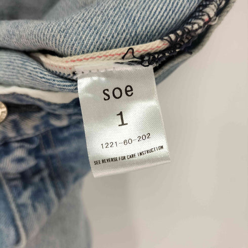 ソーイ SOE CLASHED JEANS by Yusuke Yatsuhashi クラッシュド ダメージデニム メンズ JPN:1