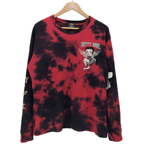 THE BRAVE-MAN キャラクター プリント タイダイ L/S クルーネック Tシャツ メンズ JPN:L