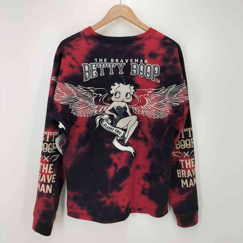 THE BRAVE-MAN キャラクター プリント タイダイ L/S クルーネック Tシャツ メンズ JPN:L
