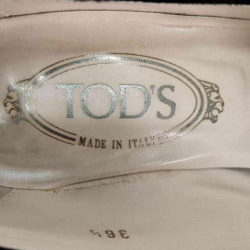 トッズ TOD’S クロコ ヒールローファー 23.5cm相当 レディース 36.5